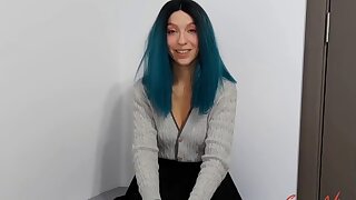 Teenage roleplay: missionary and doggystyle, POV blowjob, big dick creampie